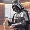 Darth Vader Drinking Coffee Diamond Painting