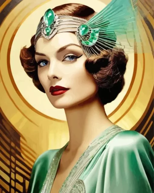 Deco Elegant Woman Diamond Painting