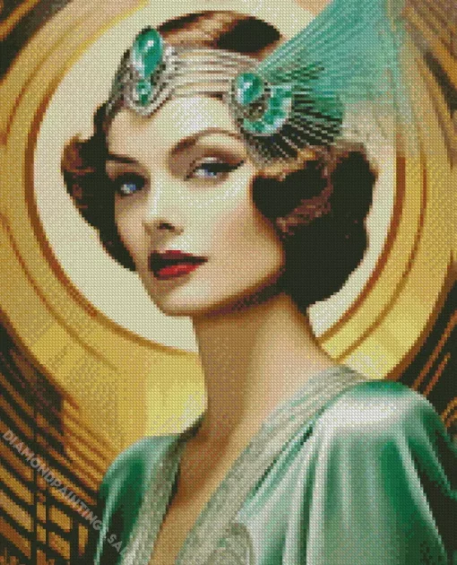 Deco Elegant Woman Diamond Painting