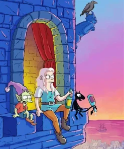 Disenchantment Bean And Elfo Diamond Painting