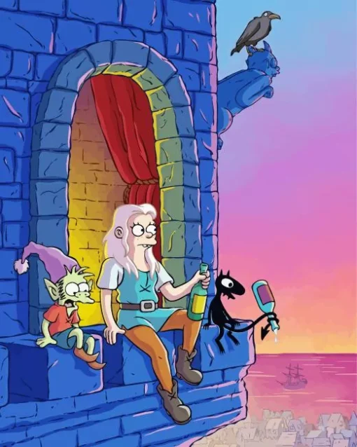 Disenchantment Bean And Elfo Diamond Painting