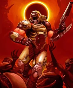 Doomguy Doom Game Diamond Painting