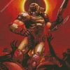 Doomguy Doom Game Diamond Painting