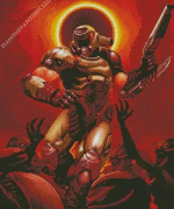 Doomguy Doom Game Diamond Painting