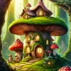 Fairy Mushroom House Art Diamond Painting