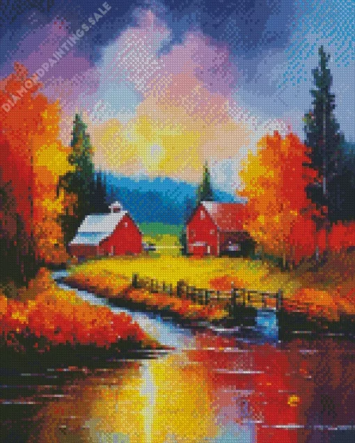 Fall Farmhouse Diamond Painting