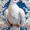 Fancy White Pigeon Diamond Painting