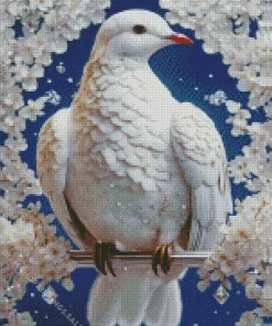 Fancy White Pigeon Diamond Painting