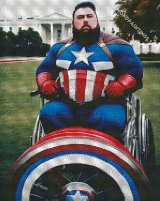 Fat Captain America Diamond Painting