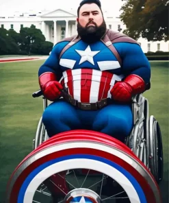 Fat Captain America Diamond Painting