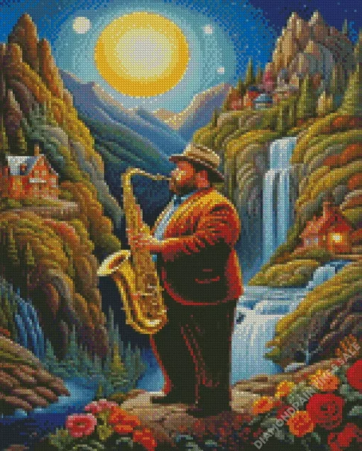 Fat Musician Art Diamond Painting
