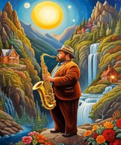 Fat Musician Art Diamond Painting