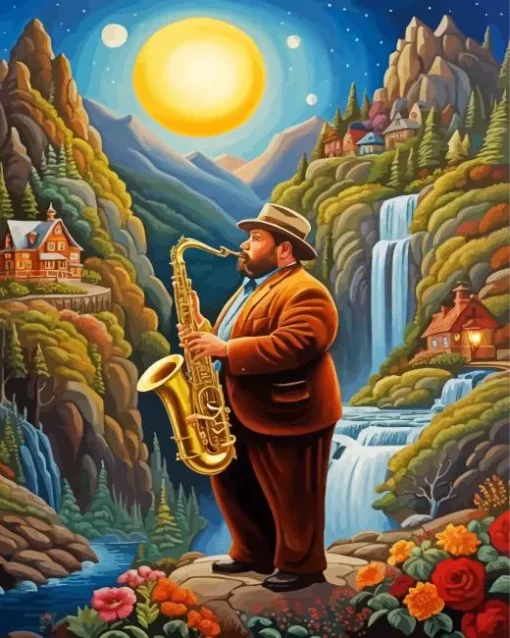 Fat Musician Art Diamond Painting