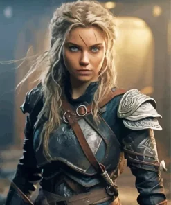 Fierce Female Warrior Art Diamond Painting
