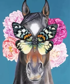 Floral Horse Diamond Painting