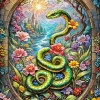 Flower Snake Diamond Painting