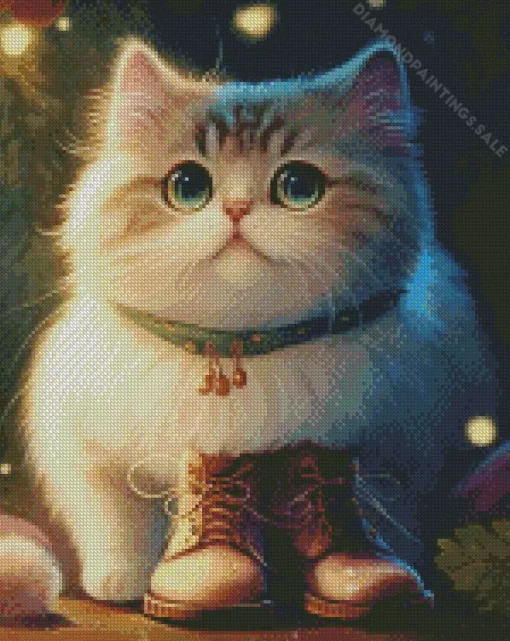 Fluffy Cat Art Diamond Painting