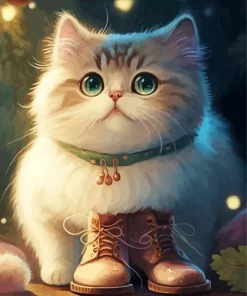 Fluffy Cat Art Diamond Painting