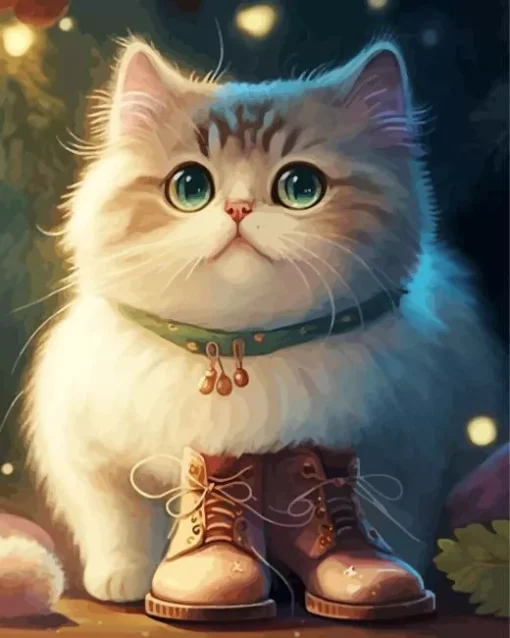 Fluffy Cat Art Diamond Painting