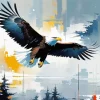 Flying Eagle Bird Art Diamond Painting