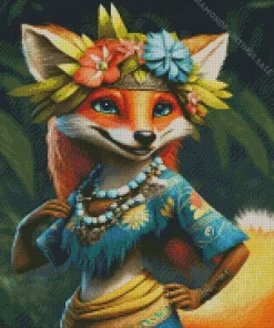 Fox Girl Diamond Painting
