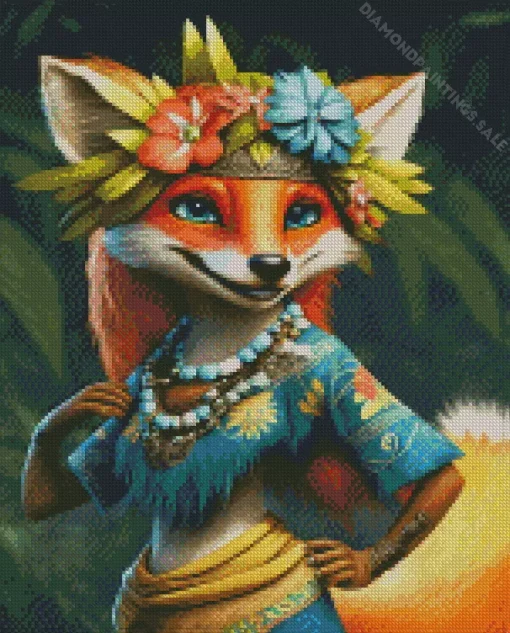 Fox Girl Diamond Painting