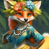 Fox Girl Diamond Painting