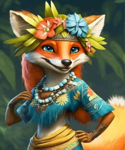 Fox Girl Diamond Painting