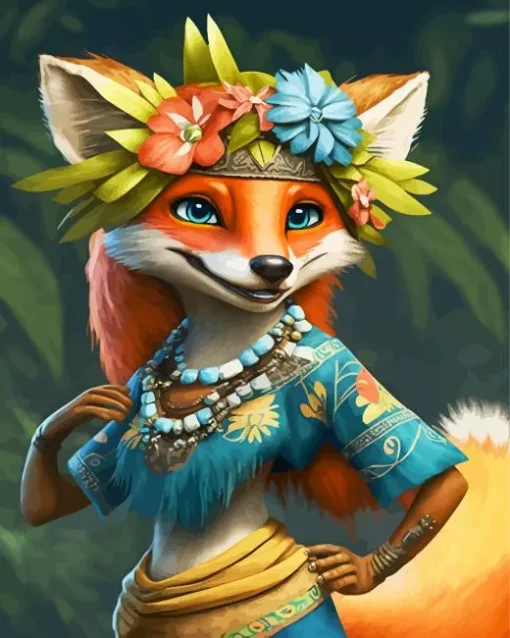 Fox Girl Diamond Painting
