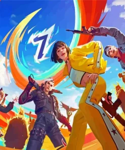 Free Fire Art Diamond Painting