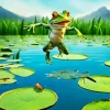 Frog And Lily Pad Diamond Painting