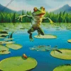 Frog And Lily Pad Diamond Painting