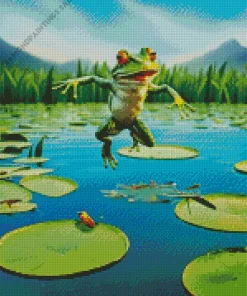 Frog And Lily Pad Diamond Painting
