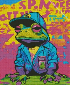Funky Frog Art Diamond Painting