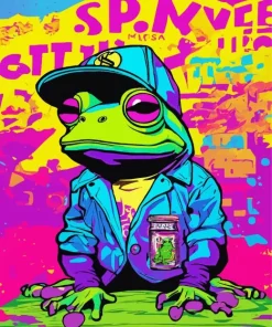 Funky Frog Art Diamond Painting