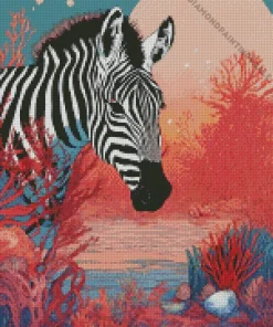Funky Zebra Art Diamond Painting