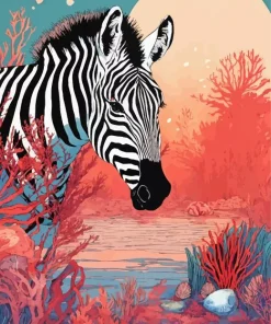 Funky Zebra Art Diamond Painting