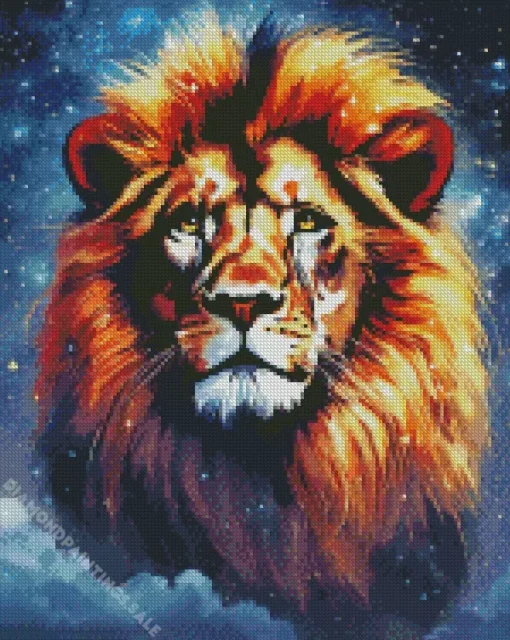 Galaxy Lion Art Diamond Painting