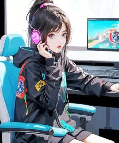 Gamer Girl Diamond Painting