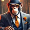 Gangster Monkey Art Diamond Painting