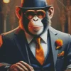 Gangster Monkey Art Diamond Painting