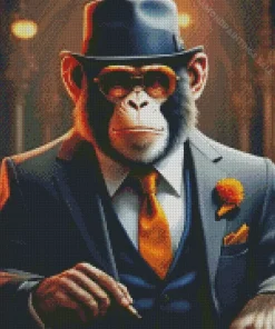 Gangster Monkey Art Diamond Painting