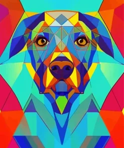 Geometric Dog Diamond Painting