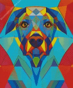 Geometric Dog Diamond Painting