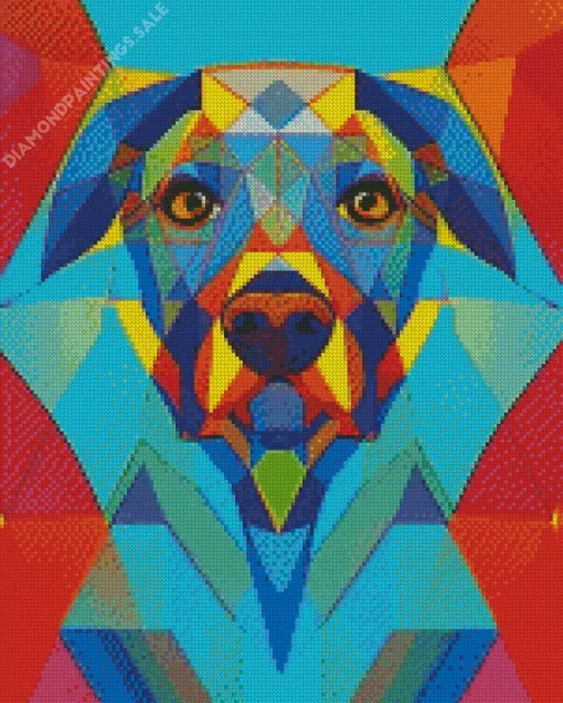 Geometric Dog Diamond Painting