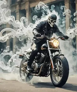 Ghost Biker Art Diamond Painting
