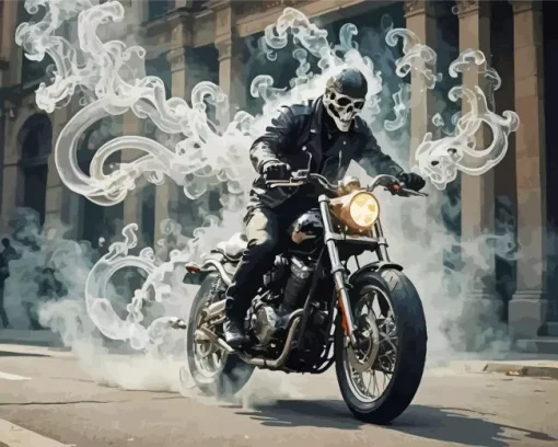 Ghost Biker Art Diamond Painting