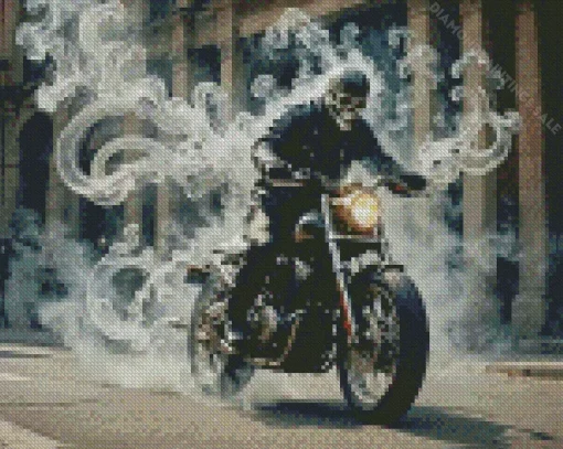 Ghost Biker Art Diamond Painting