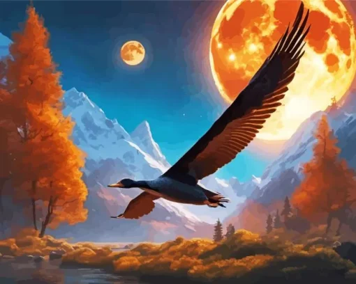 Giant Flying Duck Diamond Painting