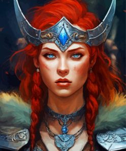 Ginger Warrior Face Diamond Painting